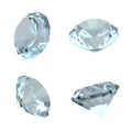3D Diamonds - Isolated - Transparent