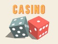 3D dices for Casino.