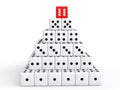 3d dices making success concept pyramid Royalty Free Stock Photo