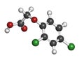 2,4-D 2,4-dichlorophenoxyacetic acid Agent Orange ingredient. Synthetic auxin plant hormone, used as pesticide and herbicide and