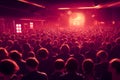 3D digital art of crowd`s back partying in a concert Royalty Free Stock Photo