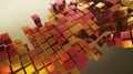 Abstract 3 D Digital Composition with Red and Yellow Cubes Royalty Free Stock Photo
