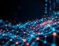 D Digital Data Visualization and Neural Network Concepts Royalty Free Stock Photo