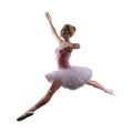 3D Rendering Ballerina on White