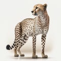 3D digital render of a cheetah isolated on white background Royalty Free Stock Photo