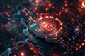 3D digital visualization of futuristic algorithms a complex and illuminated background of cyber intelligence