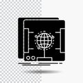 3d, dimensional, holographic, scan, scanner Glyph Icon on Transparent Background. Black Icon Royalty Free Stock Photo