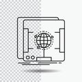 3d, dimensional, holographic, scan, scanner Line Icon on Transparent Background. Black Icon Vector Illustration Royalty Free Stock Photo