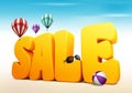 3D Dimensional Sale Title Words for Summer