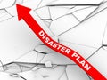 3d disaster plan rising arrow Royalty Free Stock Photo