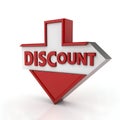 3D Discount Icon Render Isolated on White Background Royalty Free Stock Photo