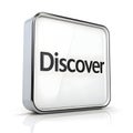 3D Discover Icon Isolated on White Royalty Free Stock Photo