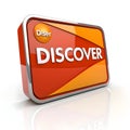 3D Discover Icon Isolated on White Royalty Free Stock Photo