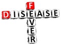 3D Disease Fever Crossword text Royalty Free Stock Photo