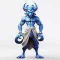 3d Djinn In Cel Shading Style On White Background