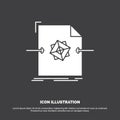 3d, document, file, object, processing Icon. glyph vector symbol for UI and UX, website or mobile application Royalty Free Stock Photo