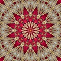 3d dodecagon fractal mandala pattern Royalty Free Stock Photo