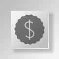 3D dollar sign icon Business Concept