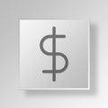 3D dollar sign icon Business Concept