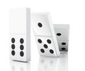 3d Domino tiles falling in a row Royalty Free Stock Photo