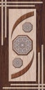 3D Door design background, Laminate Wooden High quality rendering decorative design.