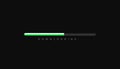 3d downloading process slider bar dark theme background Royalty Free Stock Photo