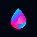 3D drop bright, colorful, neon, design logo, to decorate a different design, can be used as a background Royalty Free Stock Photo