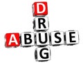 3D Drug Abuse Crossword Royalty Free Stock Photo
