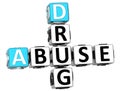 3D Drug Abuse Crossword Royalty Free Stock Photo