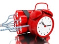 3d Dynamite bomb with clock timer Royalty Free Stock Photo
