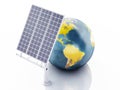 3d earth globe. eco energy concept Royalty Free Stock Photo