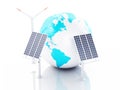 3d earth globe. eco energy concept Royalty Free Stock Photo