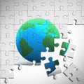 3d Earth jigsaw puzzle