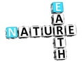 3D Earth Nature Crossword text Royalty Free Stock Photo