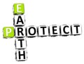 3D Earth Protect Crossword Royalty Free Stock Photo