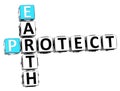 3D Earth Protect Crossword Royalty Free Stock Photo