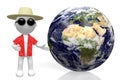 3D Earth, traveller concept Royalty Free Stock Photo