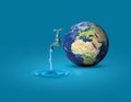 3D Earth or world needs water campaign. World water day design concept.