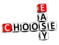 3D Easy Choose Crossword Royalty Free Stock Photo