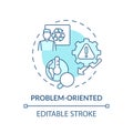 Thin line simple blue problem oriented icon concept Royalty Free Stock Photo