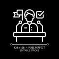 2D editable pixel perfect white election candidate icon