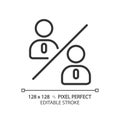 2D editable thin line black people comparison icon