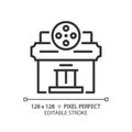 2D editable thin line theater icon