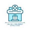 2D editable thin line theater icon