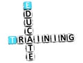 3D Educate Training Crossword Royalty Free Stock Photo