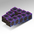 3d effect - abstract fractal cubes impossible manipulation Royalty Free Stock Photo