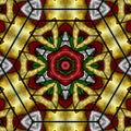 3d effect - abstract hexagonal geometric fractal pattern