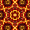 3d effect - abstract hexagonal geometric fractal pattern