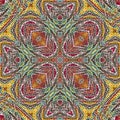 3d effect - abstract hexagonal geometric fractal pattern