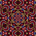 3d effect - abstract hexagonal geometric fractal pattern